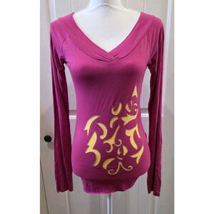 Chaudry Size S NWT Y2K Vintage Sample Design Boho Pink Long Sleeve Sewed Design